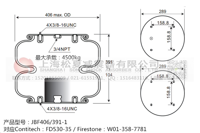 JBF406/391-2橡膠<a href='http://m.mayor-forum.cn/' target='_blank'><u>空氣彈簧</u></a>