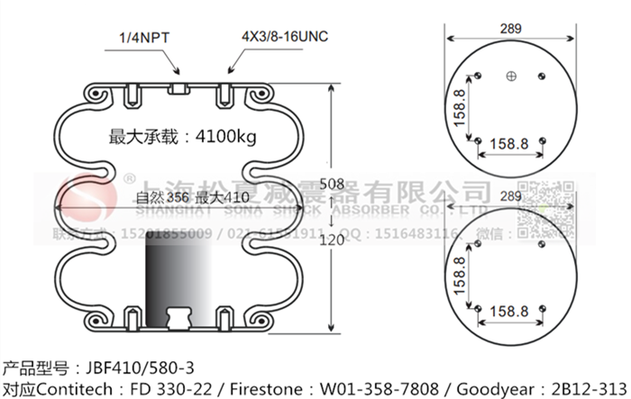 JBF410/580-3橡膠<a href='http://m.mayor-forum.cn/' target='_blank'><u>空氣彈簧</u></a>